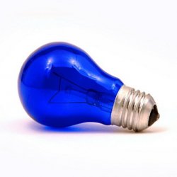 Лампы накаливания вольфрамовые (синие) типов: А55 С 230-60 (Е27)